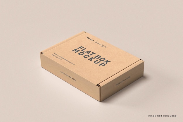 Flat packaging box mockup