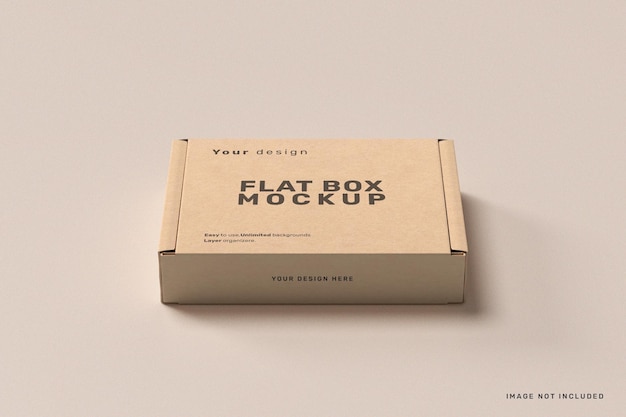 Flat packaging box mockup