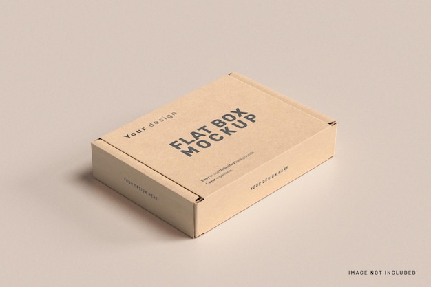 Flat packaging box mockup