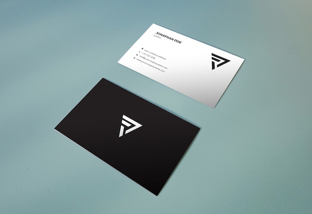 PSD flat pastel vertical businesscard mockup