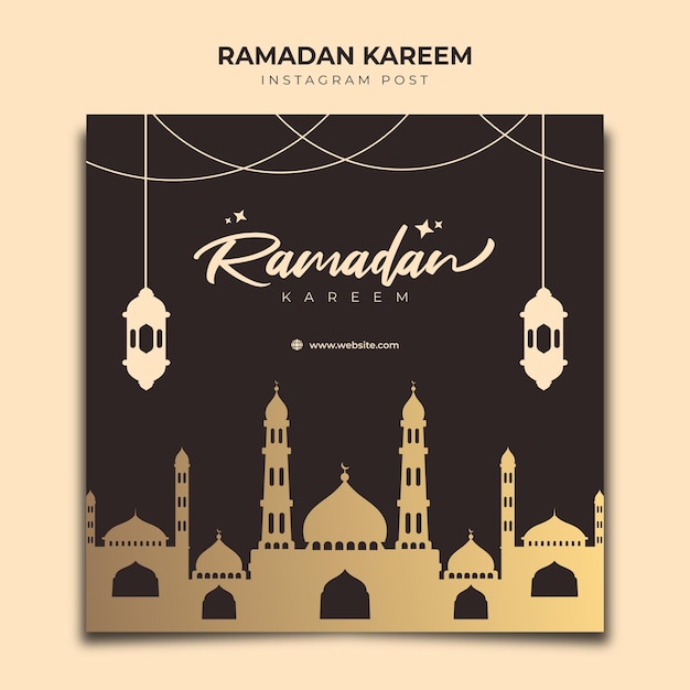 Flat Ramadan Instagram Post