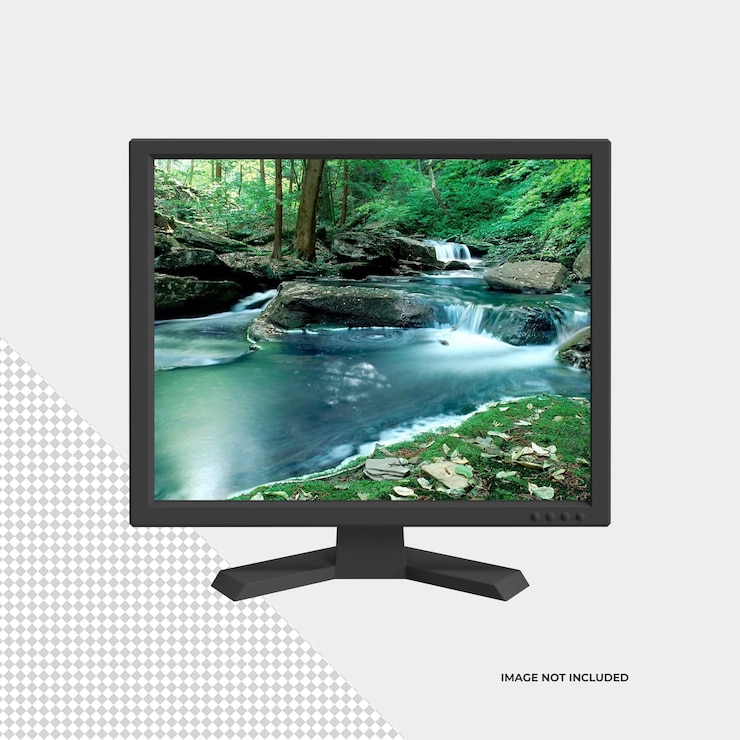 PSD flat screen tv monitor mockup