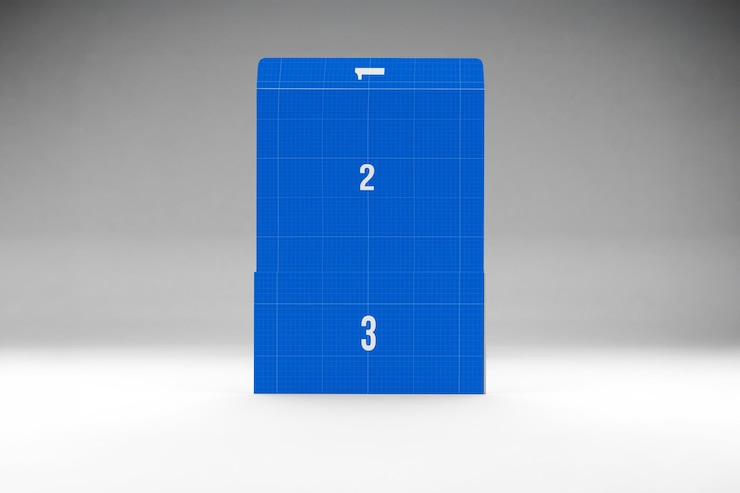 PSD flat square box mockup