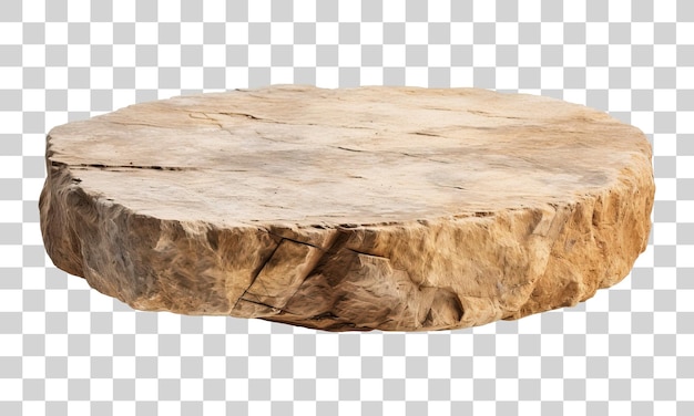 Flat stone isolated on transparent background