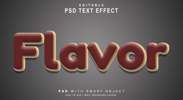 Flavor text effect. editable text smart object