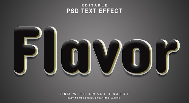 Flavor text effect. editable text smart object