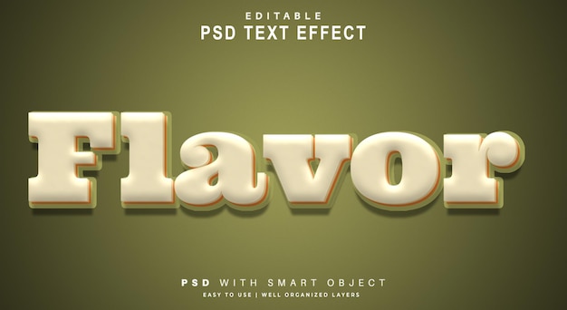 Flavor Text effect. editable text smart object