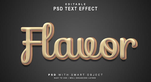 flavor text effect. editable text smart object