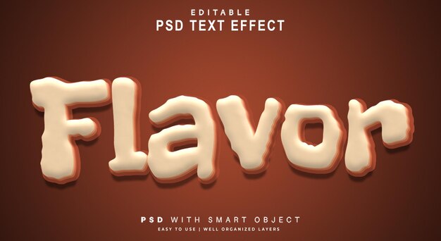 PSD flavor text effect. editable text smart object