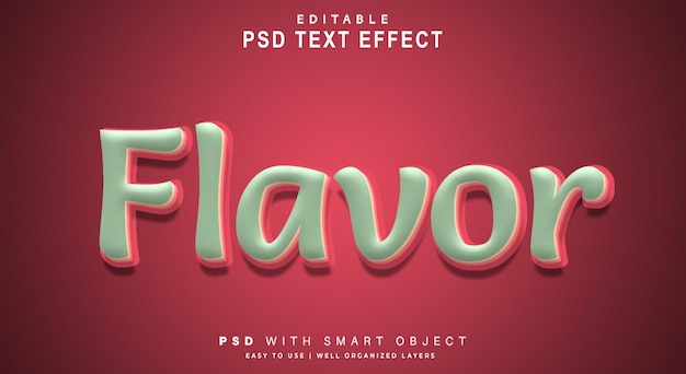 Flavor text effect. editable text smart object