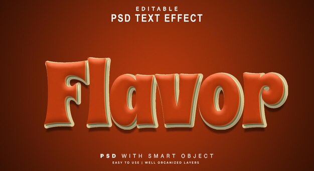 Flavor text effect. editable text smart object