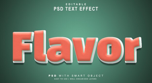 Flavor text effect. editable text smart object