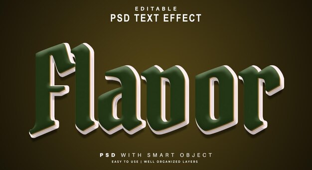 Flavor Text effect. editable text smart object