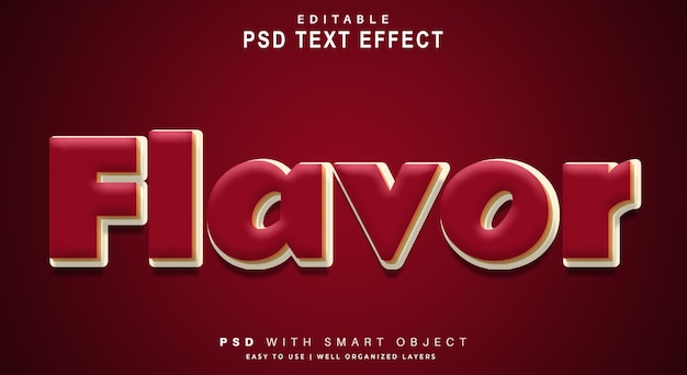 Flavor Text-effekt. Redigerbar tekst, smartobjekt