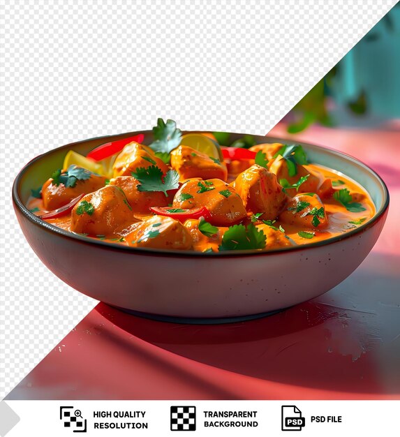 PSD flavorful chicken tikka masala in a bowl