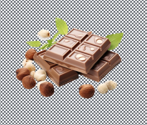 Ароматичный симфонический молочный шоколад Hersheys с орехами на прозрачном фоне