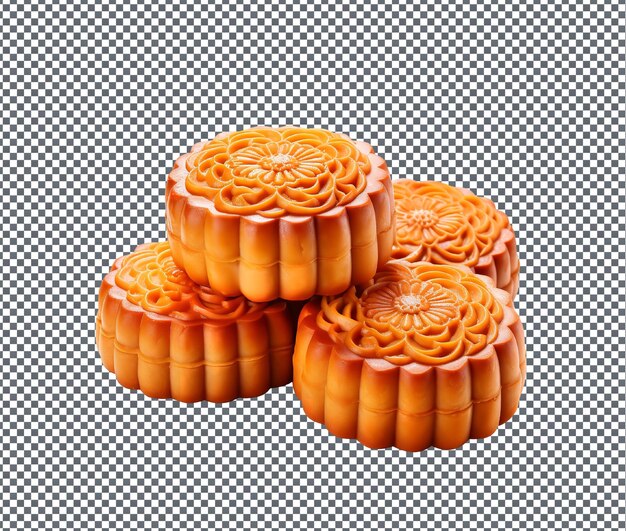 Flavorful moon cakes isolated on transparent background