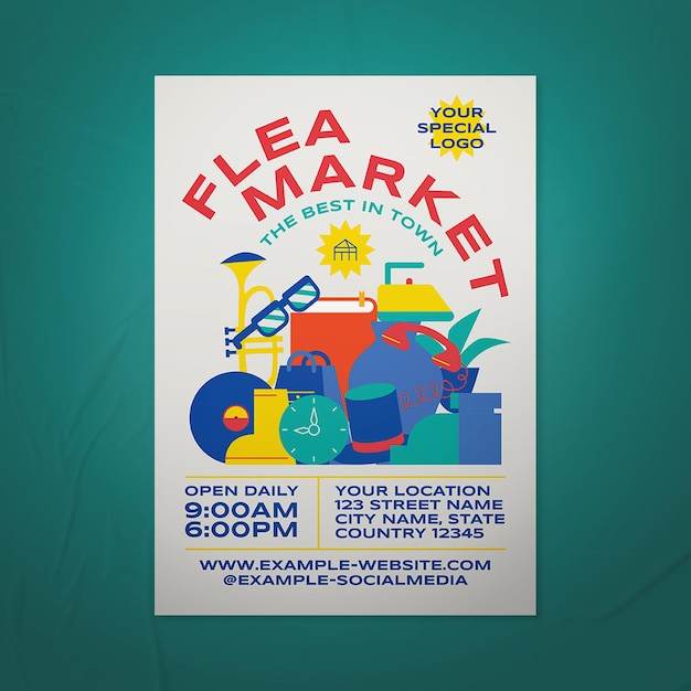 PSD flea market flyer