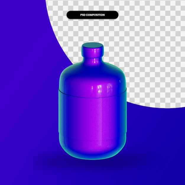 Fles 3d render illustratie geïsoleerd