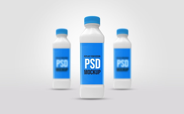 Fles 3d rendering mockup ontwerp