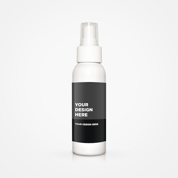 PSD fles spray mockup single