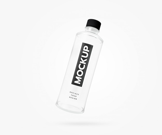 Fles water mockup realistisch