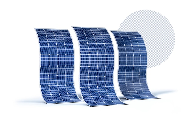 Flexible solar panels mockup