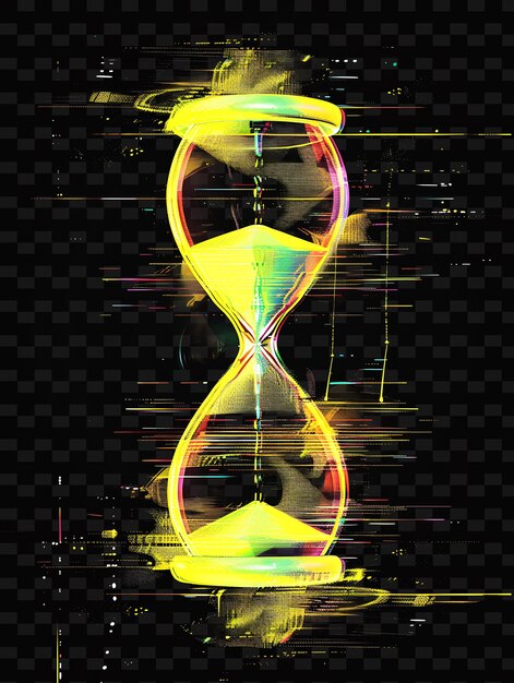 PSD orologi a sabbia al neon lampeggianti orologi a sapone guastati texture mater y2k texture shape background decor art