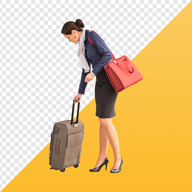 PSD flight attendant with luggage