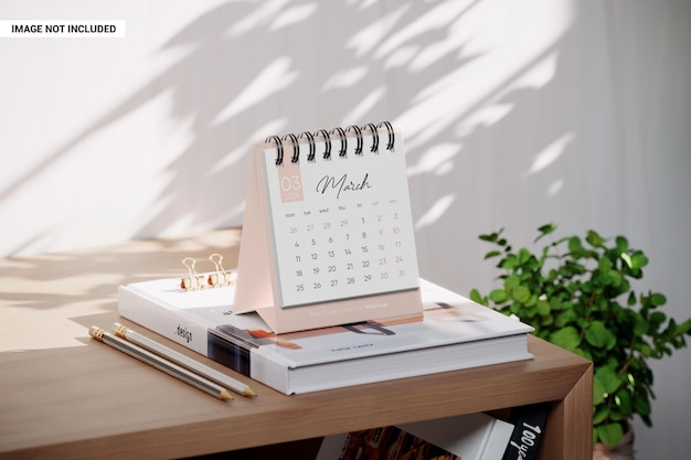 PSD flip desktop calendar mockup