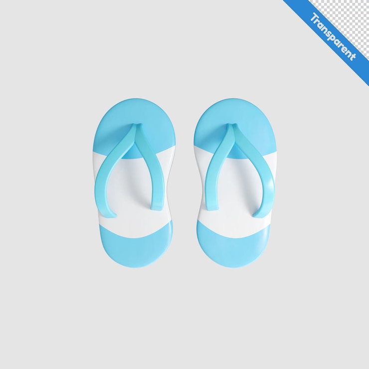 PSD flip flop 3d illustration