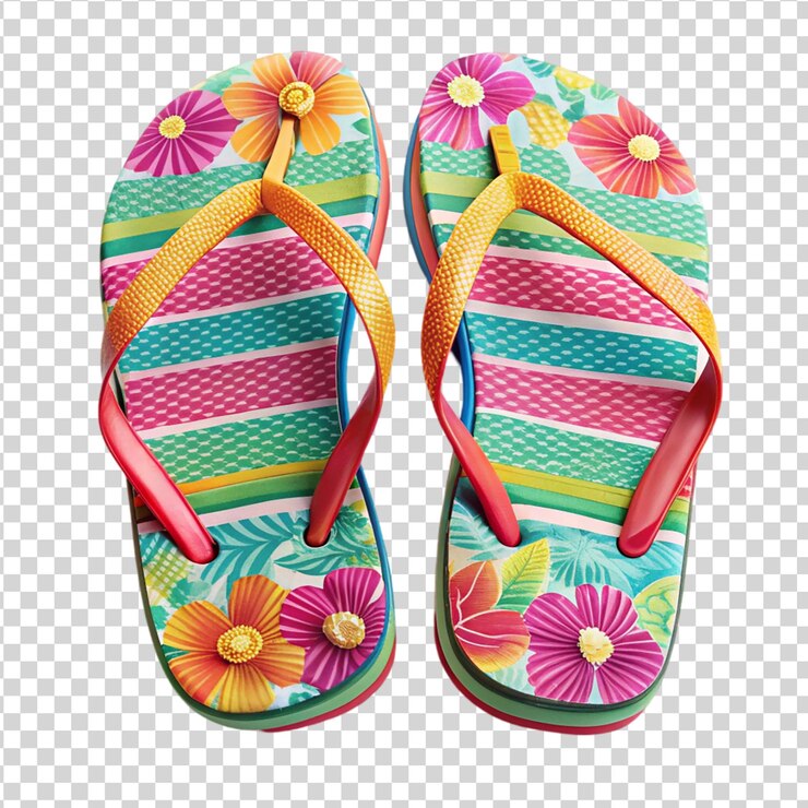 PSD flip flops isolated on white background