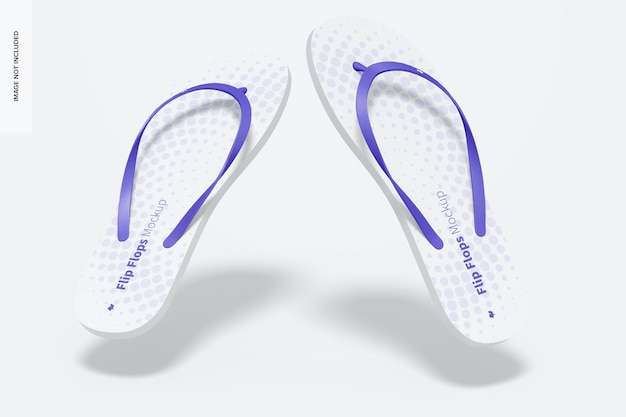 Flip Flops Mockup, Floating