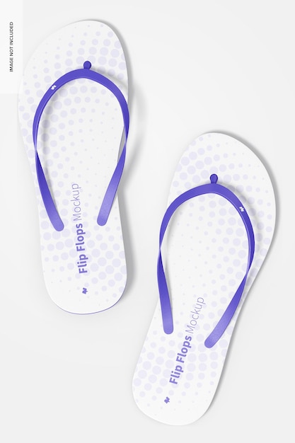 Flip Flops Mockup, Top View