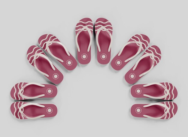 PSD flip flops mockup