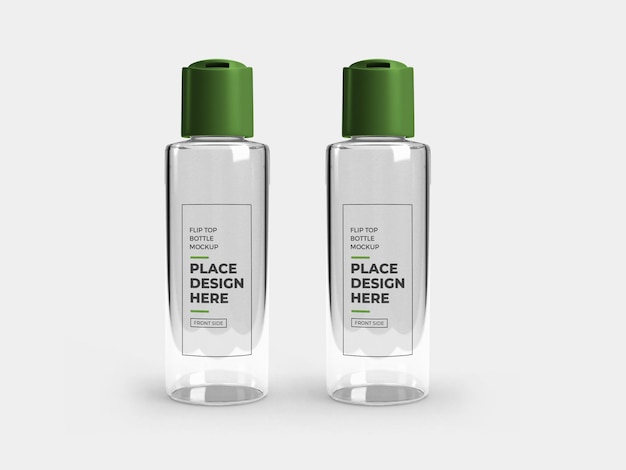 PSD flip top bottle mockup