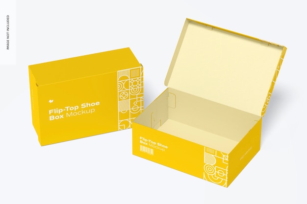 Flip-Top schoenendozen Mockup