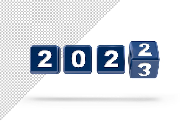 Flipping cubes voor nieuwjaarswissel 2022 naar 2023