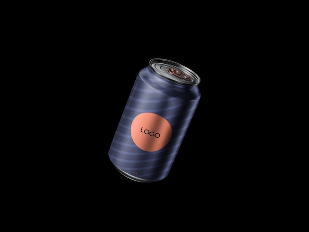 PSD floating 300ml can mockup
