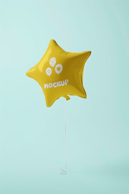 PSD floating balloon mockup design