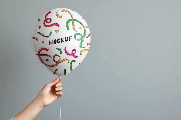 PSD floating balloon mockup