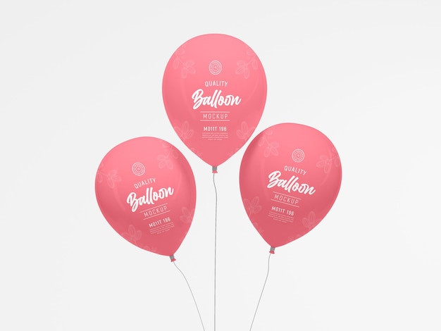 Mockup di palloncini galleggianti