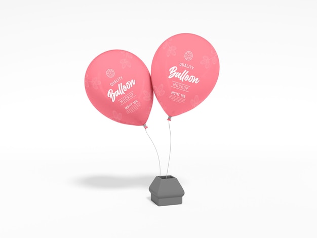 Floating Balloon Mockup