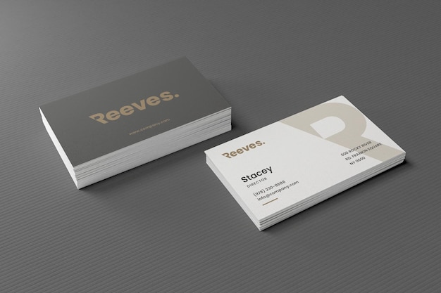 Floating business card for design presentation