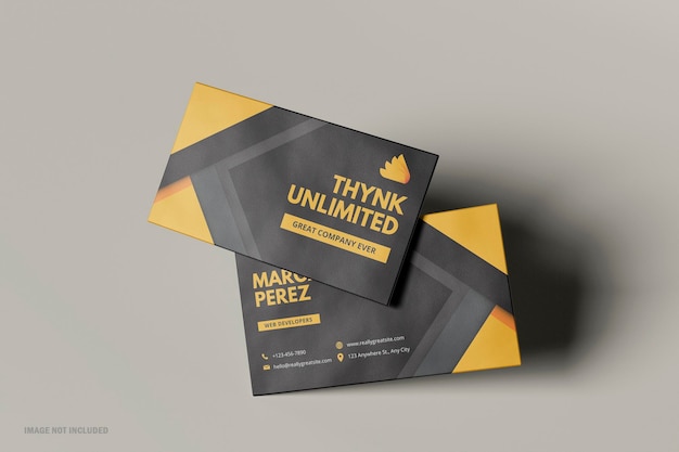 Floating Business Card Mockup