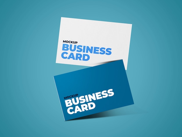 Floating Business Cards Mockup