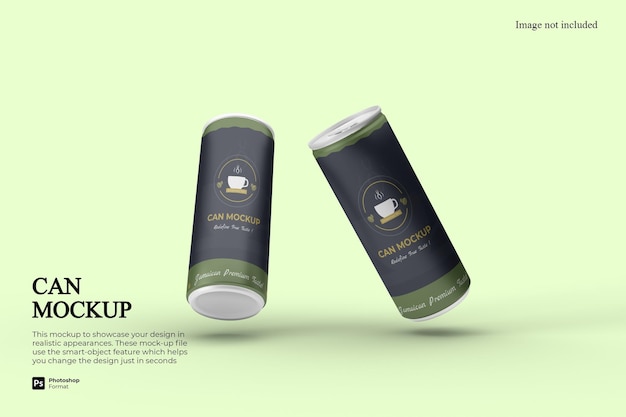 Floating Can Mockup