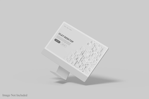 Design mockup desktop in argilla galleggiante