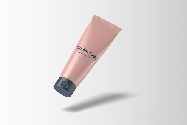 Floating cosmetic tube mockup