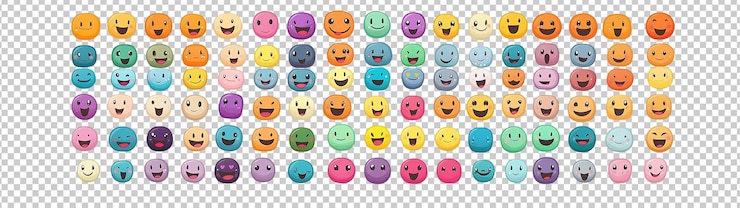 PSD floating emojis